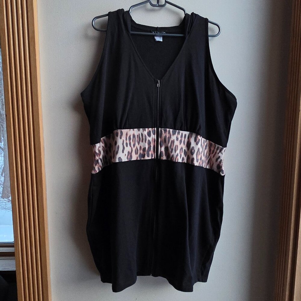 VENUS Beach Cover-Up Zip-Up One-Piece Plus Size 2X